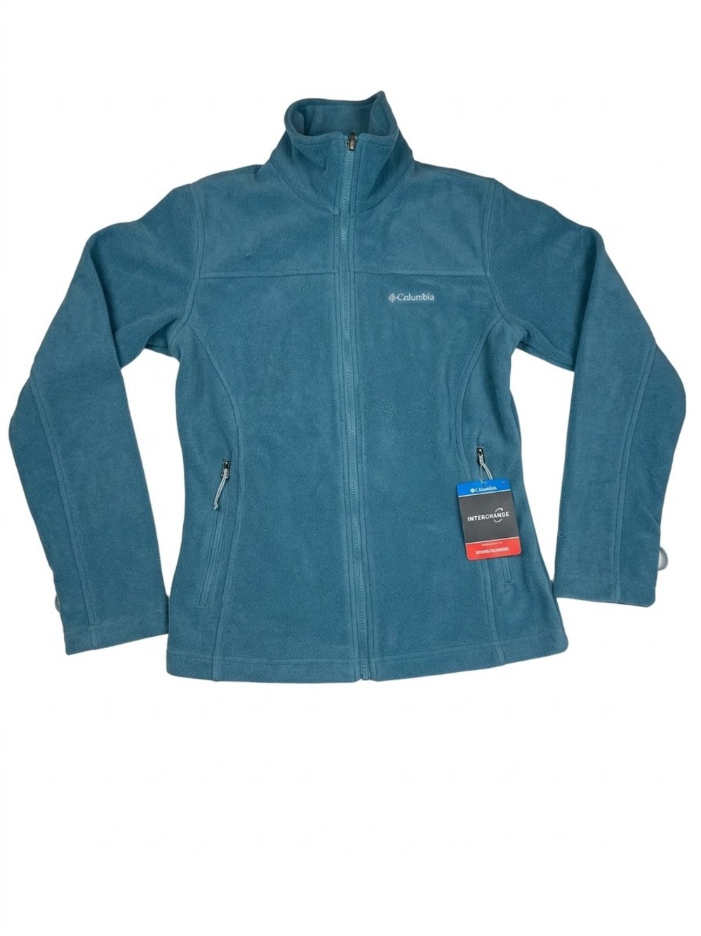 Columbia Interchange Full Zip Fleece Jacket  Blue/Green/Teal Women XS NWT